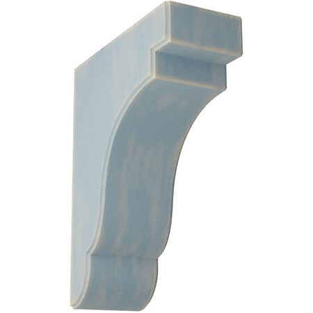 Ekena Millwork 3 1/2"W x 8 1/2"D x 11"H Bedford Wood Vintage Decor Bracket, Driftwood Blue BKTWD04X09X11BEBU